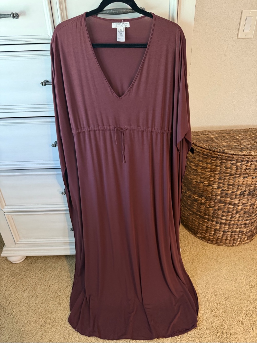 Barefoot Dreams luxe milk Jersey caftan dress - Picture 1 of 4